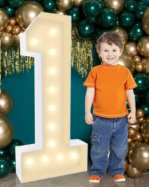 4FT Plastic Marquee Numbers 1 Light Up Number Quick Assembly ToolFree | Corrugated Plastic Light Up Sign for Birthday Party Event Decor - Photo Wall Background, Yard Sale Signs, Holiday Display 4FT Plastic Marquee Numbers 1 Light Up Number Quick Assembly ToolFree | Corrugated Plastic Light Up Sign for Birthday Party Event Decor - Photo Wall Background, Yard Sale Signs, Holiday Display