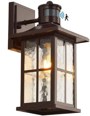 Motion Sensor Outdoor Wall Lantern Brown Dusk to Dawn Exterior Porch Light | Outside Garage Sconce Lighting Fixture Waterproof Farmhouse Wall Mount Carriage Lamp for House Patio Doorway Motion Sensor Outdoor Wall Lantern Brown Dusk to Dawn Exterior Porch Light | Outside Garage Sconce Lighting Fixture Waterproof Farmhouse Wall Mount Carriage Lamp for House Patio Doorway