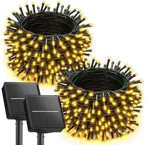 2 Pack Solar String Lights Outdoor Waterproof, 92Ft 240 LED Solar Lights Outdoor with 8 Modes, Outdoor Light Solar Powered for Patio Yard Tree Garden Party Decorations, Warm White 2 Pack Solar String Lights Outdoor Waterproof, 92Ft 240 LED Solar Lights Outdoor with 8 Modes, Outdoor Light Solar Powered for Patio Yard Tree Garden Party Decorations, Warm White