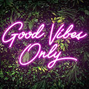 Good Vibes Only Neon Signs for Wall Decor 17.7" x 9.9" | Pink Good Vibes Only LED Sign for Bedroom, Party, Bar, Salon - Best Gifts for Birthday, Christmas Good Vibes Only Neon Signs for Wall Decor 17.7" x 9.9" | Pink Good Vibes Only LED Sign for Bedroom, Party, Bar, Salon - Best Gifts for Birthday, Christmas