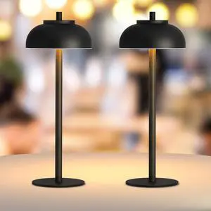 Cordless Table Lamps, Rechargeable LED Touch Lamp, Black, 2 Pack | Waterproof, 5000mAh battery, 3 color temperatures, 10-100% touch dimming, for patio, table top, dinner, restaurant, home bar Cordless Table Lamps, Rechargeable LED Touch Lamp, Black, 2 Pack | Waterproof, 5000mAh battery, 3 color temperatures, 10-100% touch dimming, for patio, table top, dinner, restaurant, home bar