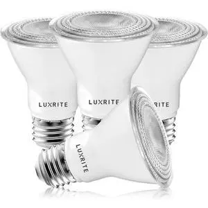 4 Pack PAR20 LED Bulbs, 50W Equivalent, 2700K Warm White, Dimmable LED Spotlight Bulb, Indoor Outdoor, 7W, 500 Lumens, Wet Rated, E26 Standard Base, UL Listed 4 Pack PAR20 LED Bulbs, 50W Equivalent, 2700K Warm White, Dimmable LED Spotlight Bulb, Indoor Outdoor, 7W, 500 Lumens, Wet Rated, E26 Standard Base, UL Listed