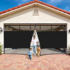 Garage Door Screen 2 Car 16x7 Ft, Privacy Magnetic Closure Garage Net Screen for Garage & Patio, Keep Tiny Animals Out & Pet Friendly, 20 Mins Quick Install for Home Gym, Porch, Balcony(Black) Garage Door Screen 2 Car 16x7 Ft, Privacy Magnetic Closure Garage Net Screen for Garage & Patio, Keep Tiny Animals Out & Pet Friendly, 20 Mins Quick Install for Home Gym, Porch, Balcony(Black)
