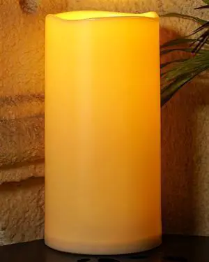 6" x 12" Extra Large Outdoor Waterproof Candle with Auto 6-Hour Timer, Ivory Plastic Made, Long Last for Half A Year 6" x 12" Extra Large Outdoor Waterproof Candle with Auto 6-Hour Timer, Ivory Plastic Made, Long Last for Half A Year