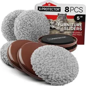 Furniture Sliders - 4+4 Pack 5 Multi-Surface Furniture Sliders | 4 Furniture Movers for Carpeted Floors and 4 Hardwood Socks - Sliders for Carpet & Hard Floors - Move Your Furniture Easily! Furniture Sliders - 4+4 Pack 5 Multi-Surface Furniture Sliders | 4 Furniture Movers for Carpeted Floors and 4 Hardwood Socks - Sliders for Carpet & Hard Floors - Move Your Furniture Easily!