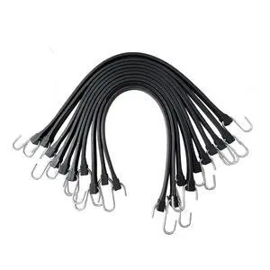 21" Rubber Tarp Straps with 150% Max Stretch, 100% EPDM Bungee Cords with Metal Crimped S Hooks, Ideal for Securing Tarps, Cargo, Canvases, Weatherproof (10 Pack) 21" Rubber Tarp Straps with 150% Max Stretch, 100% EPDM Bungee Cords with Metal Crimped S Hooks, Ideal for Securing Tarps, Cargo, Canvases, Weatherproof (10 Pack)