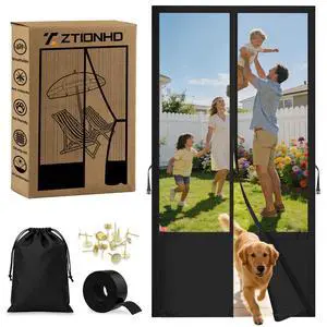 Magnetic Screen Door Fits 36x80 Inch Front Door Heavy Duty Fiberglass Mesh, 36 Magnets Auto Close, Tool-Free Installation, Keeps Bugs Out,Pet & Kid Friendly with Storage Bag,Black Magnetic Screen Door Fits 36x80 Inch Front Door Heavy Duty Fiberglass Mesh, 36 Magnets Auto Close, Tool-Free Installation, Keeps Bugs Out,Pet & Kid Friendly with Storage Bag,Black