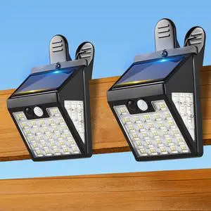 2 Pack Clip On Solar Lights Outdoor, 600LM Motion Sensor Solar Fence Lights, No Drill Installation Solar Lights for Fence Deck Railing Gutter, IP65 Waterproof Outdoor Security Lights 2 Pack Clip On Solar Lights Outdoor, 600LM Motion Sensor Solar Fence Lights, No Drill Installation Solar Lights for Fence Deck Railing Gutter, IP65 Waterproof Outdoor Security Lights