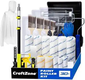 30PCS Paint Roller Kit with Extension Pole-2 to 4 FT,Wall Painting Supplies with Paint Edger Roller Brush 12",House Painting Set with Rainsuit & Drop Cloth for Home|Office|Shop Professional Painting 30PCS Paint Roller Kit with Extension Pole-2 to 4 FT,Wall Painting Supplies with Paint Edger Roller Brush 12",House Painting Set with Rainsuit & Drop Cloth for Home|Office|Shop Professional Painting
