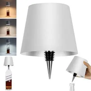Wireless Bottle Lamp,2026 New 3 Color Rechargeable Wine Bottle Lights for Bars Restaurants,Bedroom and Party Decor,LED Bottle Lights for Liquor & Wine Bottles (White, 1pc) Wireless Bottle Lamp,2026 New 3 Color Rechargeable Wine Bottle Lights for Bars Restaurants,Bedroom and Party Decor,LED Bottle Lights for Liquor & Wine Bottles (White, 1pc)