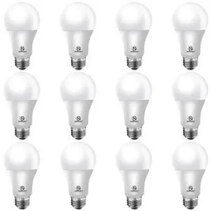 Energetic A19 Light Bulbs 75 Watt Equivalent, 1100LM Super Brightness, Daylight 5000K, E26 Standard Base, Non-Dimmable 10W A19 LED Light Bulb, UL Listed, 12 Pack Energetic A19 Light Bulbs 75 Watt Equivalent, 1100LM Super Brightness, Daylight 5000K, E26 Standard Base, Non-Dimmable 10W A19 LED Light Bulb, UL Listed, 12 Pack