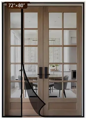 Reversible Side Opening Magnetic Screen Door for Sliding & French Doors,Upgraded PETG Mesh Anti-Tearing, Heavy Duty & Strong Magnetic, Pet and Kid Friendly - Screen Door 74"x82" Reversible Side Opening Magnetic Screen Door for Sliding & French Doors,Upgraded PETG Mesh Anti-Tearing, Heavy Duty & Strong Magnetic, Pet and Kid Friendly - Screen Door 74"x82"