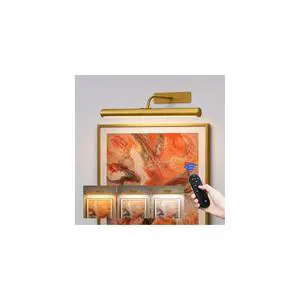16-inch Picture Light for Wall, Rechargeable Art Light | Gold, 6000mAh Battery, Wireless, Remote Control, 3 Color Temps, Dimmable, Painting, Gallery Light, Living Room, Hallway 16-inch Picture Light for Wall, Rechargeable Art Light | Gold, 6000mAh Battery, Wireless, Remote Control, 3 Color Temps, Dimmable, Painting, Gallery Light, Living Room, Hallway