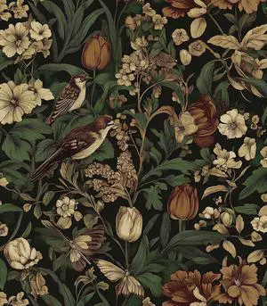 Vintage Floral Peel and Stick Wallpaper Dark Floral and Birds | 17.3" x118" Contact Paper DIY Self Adhesive Removable Wallpaper for Bedroom Cabinets Decor Retro Boho Flower Leaf Wall Paper Vintage Floral Peel and Stick Wallpaper Dark Floral and Birds | 17.3" x118" Contact Paper DIY Self Adhesive Removable Wallpaper for Bedroom Cabinets Decor Retro Boho Flower Leaf Wall Paper