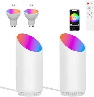 2 Pack Up Lights Indoor Floor Can Light, 6W RGB GU10 LED Spotlights, Indoor Uplights for Home Accent, Plant, Artwork, 5.9FT Plug Cord & Foot Switch, Whtie 2 Pack Up Lights Indoor Floor Can Light, 6W RGB GU10 LED Spotlights, Indoor Uplights for Home Accent, Plant, Artwork, 5.9FT Plug Cord & Foot Switch, Whtie