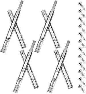 16 inch Drawer Slides 4 Pairs (8pcs) Soft Self Close Full Extension Ball Bearing Drawer Rails Side Mount Metal Dresser Runners for File Cabinet Trash Can Kitchen Wardrobe Glides 16" 100 LB Capacity 16 inch Drawer Slides 4 Pairs (8pcs) Soft Self Close Full Extension Ball Bearing Drawer Rails Side Mount Metal Dresser Runners for File Cabinet Trash Can Kitchen Wardrobe Glides 16" 100 LB Capacity
