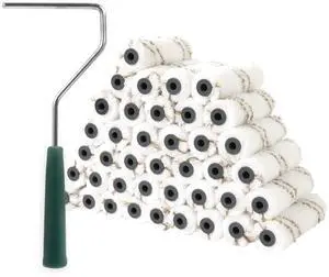40 Pack 4 Inch Microfiber Paint Roller Covers with Frame | Mini Rollers for Smooth Finish on Walls, Railings and Tight Spaces. Washable, Reusable and Lint-Free 40 Pack 4 Inch Microfiber Paint Roller Covers with Frame | Mini Rollers for Smooth Finish on Walls, Railings and Tight Spaces. Washable, Reusable and Lint-Free