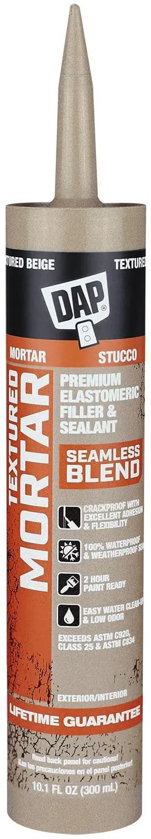 Textured Mortar Premium Elastomeric Latex Filler & Sealant, Beige, 10.1 Oz (7079810081) Textured Mortar Premium Elastomeric Latex Filler & Sealant, Beige, 10.1 Oz (7079810081)
