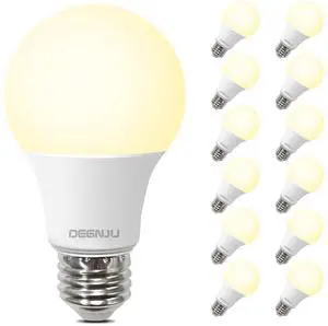 A19 LED Light Bulbs, 60 Watt Equivalent LED Bulbs, Soft White 2700K, 800 Lumens, E26 Standard Base, Non-Dimmable, 8W Warm White LED Bulbs for Bedroom Living Room, 12 Pack A19 LED Light Bulbs, 60 Watt Equivalent LED Bulbs, Soft White 2700K, 800 Lumens, E26 Standard Base, Non-Dimmable, 8W Warm White LED Bulbs for Bedroom Living Room, 12 Pack
