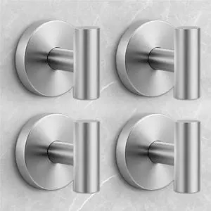 Shower Hooks for Inside Shower,No-Drill Removable&Reusable Towel Hooks for Bathroom,Heavy Duty Suction Cup Hooks for Glass Window,4 Packs(Silver) Shower Hooks for Inside Shower,No-Drill Removable&Reusable Towel Hooks for Bathroom,Heavy Duty Suction Cup Hooks for Glass Window,4 Packs(Silver)