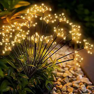 Solar Garden Lights 2 Pack Waterproof Swaying Starburst Lights Warm White | Outdoor Firework Lights Solar Lights for Yard Patio Walkway Pathway Party Wedding Decoration, Unique Gifts for Women Solar Garden Lights 2 Pack Waterproof Swaying Starburst Lights Warm White | Outdoor Firework Lights Solar Lights for Yard Patio Walkway Pathway Party Wedding Decoration, Unique Gifts for Women