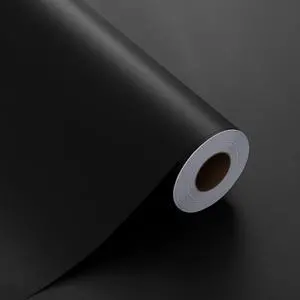 24"x394" Black Wallpaper Peel and Stick Black Contact Paper Matte Solid Textured Self Adhesive Removable Thick Vinyl Film Roll for Cabinets Bedroom Wall Decoration 24"x394" Black Wallpaper Peel and Stick Black Contact Paper Matte Solid Textured Self Adhesive Removable Thick Vinyl Film Roll for Cabinets Bedroom Wall Decoration
