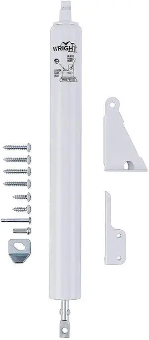 Standard Duty Pneumatic Screen & Storm Door Closer Adjustable Closing Speed, Quiet Operation, Easy Installation (Transitional, White) Standard Duty Pneumatic Screen & Storm Door Closer Adjustable Closing Speed, Quiet Operation, Easy Installation (Transitional, White)