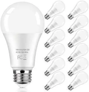 12-Pack A19 LED Light Bulb 100 Watt Equivalent, 14W 1600LM Non-Dimmable Bright Light Bulbs, 2700K Warm White Standard E26 Base LED Bulbs for Kitchen Bathroom Home Lighting Lamp, 90+ High CRI 12-Pack A19 LED Light Bulb 100 Watt Equivalent, 14W 1600LM Non-Dimmable Bright Light Bulbs, 2700K Warm White Standard E26 Base LED Bulbs for Kitchen Bathroom Home Lighting Lamp, 90+ High CRI