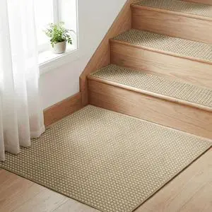 Chenille Stair Treads for Wooden Steps 31"x31", Ultra Soft Non-Slip Carpet Stair Runners Indoor, Peel and Stick Self-Adhesive Step Rugs for Kids & Dogs, Machine Washable, Beige Chenille Stair Treads for Wooden Steps 31"x31", Ultra Soft Non-Slip Carpet Stair Runners Indoor, Peel and Stick Self-Adhesive Step Rugs for Kids & Dogs, Machine Washable, Beige