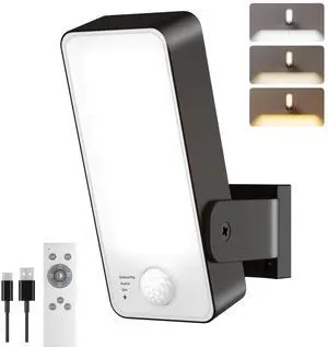 Motion Sensor Outdoor Wall Lights, 10000mAh Rechargeable Battery Powered Outdoor Lights with Remote, 3 Modes with Red Alert, Dimmable & 3CCT, Outdoor Security Lights for Porch, Backyard, Garage Motion Sensor Outdoor Wall Lights, 10000mAh Rechargeable Battery Powered Outdoor Lights with Remote, 3 Modes with Red Alert, Dimmable & 3CCT, Outdoor Security Lights for Porch, Backyard, Garage