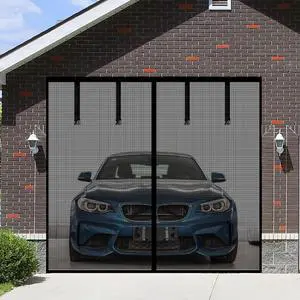 Magnetic Garage Screen Door for 1 Car Garage Doors 9x7FT- Reinforced Self Sealing Fiberglass Mesh Door with 4 Strapping Tapes, High Energy MagnetsHands Free Door Screen with Closure Weighted Bottom Magnetic Garage Screen Door for 1 Car Garage Doors 9x7FT- Reinforced Self Sealing Fiberglass Mesh Door with 4 Strapping Tapes, High Energy MagnetsHands Free Door Screen with Closure Weighted Bottom