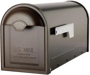 8830RZ-10 Winston Post Mount Mailbox, Rubbed Bronze 8830RZ-10 Winston Post Mount Mailbox, Rubbed Bronze