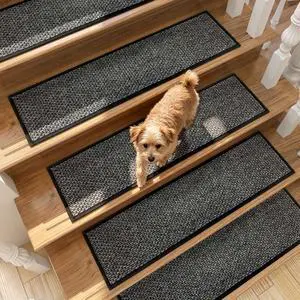 Stair Treads Carpet 4 pcs for Wooden Steps with Non Slip Rubber Backing, 100% Polyester Soft Stairs Resistant Indoor Skid Runner Safety Rugs for Kids Elders and Pets 30" * 8" (Dark Gray) Stair Treads Carpet 4 pcs for Wooden Steps with Non Slip Rubber Backing, 100% Polyester Soft Stairs Resistant Indoor Skid Runner Safety Rugs for Kids Elders and Pets 30" * 8" (Dark Gray)