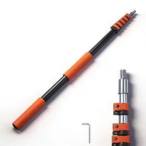 3-12FT Telescopic Extension Pole, Flip-Lock & Screw Dual Locking Extendable Pole, Multi-Purpose Paint Roller Extension Pole for Painting & Cleaning 3-12FT Telescopic Extension Pole, Flip-Lock & Screw Dual Locking Extendable Pole, Multi-Purpose Paint Roller Extension Pole for Painting & Cleaning