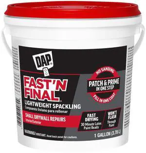 Fast'N Final Lightweight Spackling, 1 gal, White Fast'N Final Lightweight Spackling, 1 gal, White