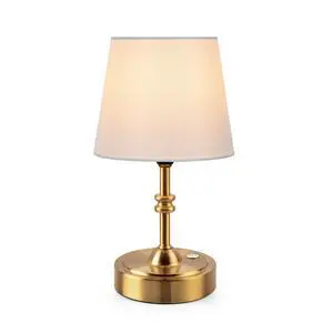 Small Cordless Lamp Dimmable-Battery Operated Table lamp, 4000mAh Rechargeable, Touch Bedside Lamp with White Fabric Shade, 2700K Bulb Included, for Dining, Patio, Bathroom(Gold) Small Cordless Lamp Dimmable-Battery Operated Table lamp, 4000mAh Rechargeable, Touch Bedside Lamp with White Fabric Shade, 2700K Bulb Included, for Dining, Patio, Bathroom(Gold)