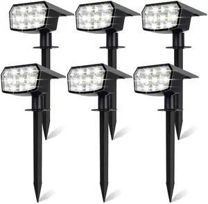 6-Pack Solar Spot Lights Outdoor Waterproof, Landscape Spotlight Cool White | 59 LED, 3 Lighting Modes, IP65 Waterproof, Solar Powered Outdoor Lights for Yard Garden 6-Pack Solar Spot Lights Outdoor Waterproof, Landscape Spotlight Cool White | 59 LED, 3 Lighting Modes, IP65 Waterproof, Solar Powered Outdoor Lights for Yard Garden