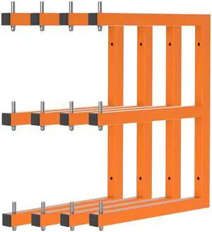Lumber Rack Wall-Mounted Lumber Storage Rack, Heavy Duty Wood Storage Racks with 6-Level System, 1320 LB Sturdy Garage Wood Organizer, Orange Lumber Metal Racks for Indoor and Outdoor (4 Pack) Lumber Rack Wall-Mounted Lumber Storage Rack, Heavy Duty Wood Storage Racks with 6-Level System, 1320 LB Sturdy Garage Wood Organizer, Orange Lumber Metal Racks for Indoor and Outdoor (4 Pack)