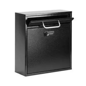 Wall Mount Mailbox for Outside, Combination Lock, Large, Black | Sturdy Steel, Anti-theft Large Drop Box, Ideal for Home, Office, School Daily Mail/Key/Cash Storage, 12H" x 10.5L" x 4.6W" Wall Mount Mailbox for Outside, Combination Lock, Large, Black | Sturdy Steel, Anti-theft Large Drop Box, Ideal for Home, Office, School Daily Mail/Key/Cash Storage, 12H" x 10.5L" x 4.6W"