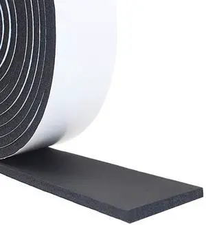 Foam Weather Stripping, 2" x1/4", 13Ft Door Window Seal Tape | Self Adhesive Weatherstrip AC Foam Tape for Window Gaps, Door Frame, Soundproof Insulation Foam Weather Stripping, 2" x1/4", 13Ft Door Window Seal Tape | Self Adhesive Weatherstrip AC Foam Tape for Window Gaps, Door Frame, Soundproof Insulation