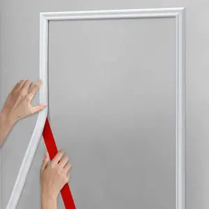 240"L x 0.9"W Peel and Stick Chair Rail Panel Molding, Pre-Primed Trim for Home Decoration & Wall Protection 240"L x 0.9"W Peel and Stick Chair Rail Panel Molding, Pre-Primed Trim for Home Decoration & Wall Protection