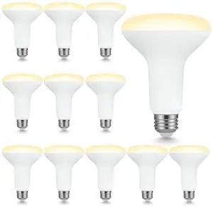 BR30 Indoor LED Flood Bulbs for Recessed Cans, 7.5W (65W Replacement), 650LM, Soft White 2700K, Smooth Dimming, CRI 80, 110° Wide Beam, E26 Medium Base, Energy-Saving Lighting, 12 Pack BR30 Indoor LED Flood Bulbs for Recessed Cans, 7.5W (65W Replacement), 650LM, Soft White 2700K, Smooth Dimming, CRI 80, 110° Wide Beam, E26 Medium Base, Energy-Saving Lighting, 12 Pack