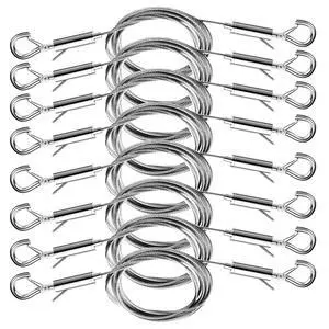 8PCS Adjustable Picture Hanging Wire Kit,Frame,Mirror Hanging Kit,6.6FT Heavy Duty Stainless Steel Rope for Hanging Pictures,Billboards,Basket,Flowerpot,Supports Up to 66lbs 8PCS Adjustable Picture Hanging Wire Kit,Frame,Mirror Hanging Kit,6.6FT Heavy Duty Stainless Steel Rope for Hanging Pictures,Billboards,Basket,Flowerpot,Supports Up to 66lbs
