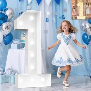 4 FT Marquee Numbers, Light Up Number 1 1st Birthday Decorations | Cool White and Warm White Large 4 Feet Tall LED Lighted Number 1 for 1st 16th 21st Boy Girl Party Anniversary Wedding Decor 4 FT Marquee Numbers, Light Up Number 1 1st Birthday Decorations | Cool White and Warm White Large 4 Feet Tall LED Lighted Number 1 for 1st 16th 21st Boy Girl Party Anniversary Wedding Decor