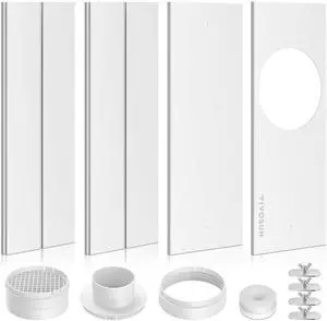 Window Vent Kit for Portable AC, Fits 4"/6" Duct & 5.9" Hose | Portable AC Window Seal Kit, Adjustable AC Vent Kit for Duct Fans, Air Conditioner, Dryer Window Vent Kit for Portable AC, Fits 4"/6" Duct & 5.9" Hose | Portable AC Window Seal Kit, Adjustable AC Vent Kit for Duct Fans, Air Conditioner, Dryer