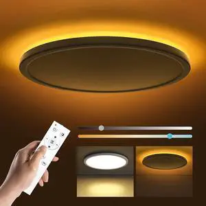 12in LED Flush Mount Ceiling Light Fixture with Remote Control, Nightlight 2000K Warm, 3000K-6500K Adjustable, Wired Low Profile Ceiling Lights for Bedroom, Kitchen, Living Room, White 12in LED Flush Mount Ceiling Light Fixture with Remote Control, Nightlight 2000K Warm, 3000K-6500K Adjustable, Wired Low Profile Ceiling Lights for Bedroom, Kitchen, Living Room, White