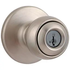 Polo Entry Door Knob with Lock and Key, Secure Keyed Handle Exterior, Front Entrance and Bedroom, Satin Nickel, Pick Resistant SmartKey Rekey Security and Microban Polo Entry Door Knob with Lock and Key, Secure Keyed Handle Exterior, Front Entrance and Bedroom, Satin Nickel, Pick Resistant SmartKey Rekey Security and Microban