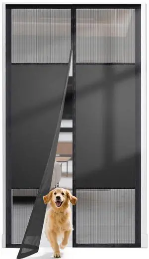 Magnetic Screen Door with Privacy Protection, Thick PET Mesh Screen Fit for Door Size 36x80 Inch(Product Size 38x81 Inch), Pet Friendly Screen Curatin for Doorway to Keeps Bugs Out Magnetic Screen Door with Privacy Protection, Thick PET Mesh Screen Fit for Door Size 36x80 Inch(Product Size 38x81 Inch), Pet Friendly Screen Curatin for Doorway to Keeps Bugs Out