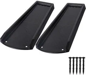Rain Gutter Downspout Splash Block, Gutter Downspout Extensions for Water Drainage, 24" Gutter Splash Guards Downspout Extender, Fixable Down spout Drain Trays with PE Nails(2 Pack, Black) Rain Gutter Downspout Splash Block, Gutter Downspout Extensions for Water Drainage, 24" Gutter Splash Guards Downspout Extender, Fixable Down spout Drain Trays with PE Nails(2 Pack, Black)