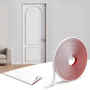 30 ft Flexible Peel and Stick Crown Molding Trim, Wall Decor, White | Self-Adhesive, Seamless Application, Durable, Cuttable, Paintable, Modern Style, for Door Frames, Mirror Borders, Edges 30 ft Flexible Peel and Stick Crown Molding Trim, Wall Decor, White | Self-Adhesive, Seamless Application, Durable, Cuttable, Paintable, Modern Style, for Door Frames, Mirror Borders, Edges